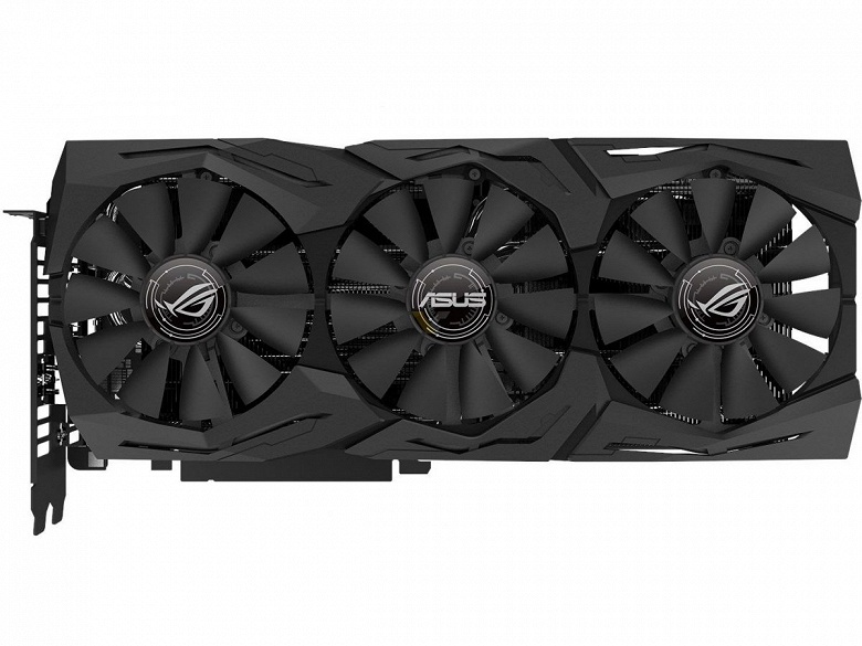 Конструкция системы охлаждения 3D-карт Asus GeForce RTX 2070 ROG Strix включает три вентилятора