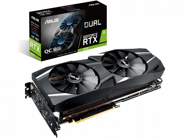 На плате Asus GeForce RTX 2070 Dual есть рудимент разъема NVLink - 1 На плате Asus GeForce RTX 2070 Dual есть рудимент разъема NVLink