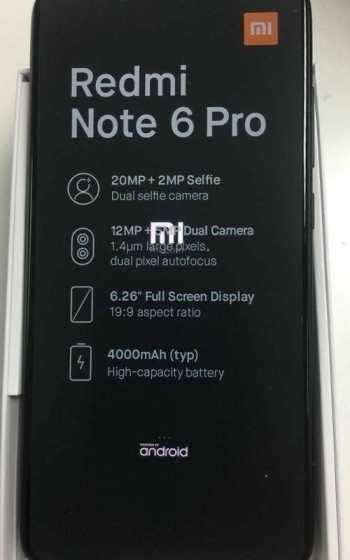 Смартфон Xiaomi Redmi Note 6 Pro получит четыре камеры
