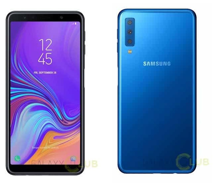 Смартфон Samsung Galaxy A7 (2018) показался на рендерах с тройной камерой