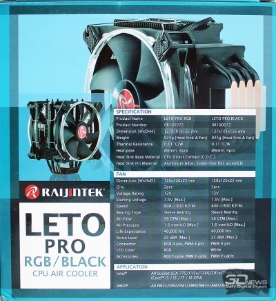 Новая статья: Обзор и тестирование процессорного кулера Raijintek LETO PRO RGB