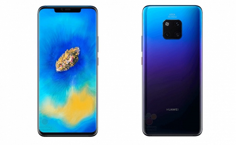 Флагманский смартфон Huawei Mate 20 Pro красуется на официальных изображениях