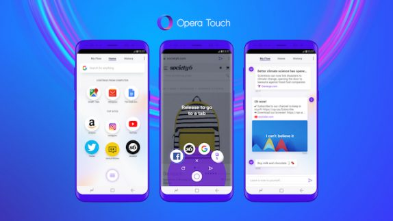 Перед выходом на iOS браузер Opera Touch для Android получил темную тему