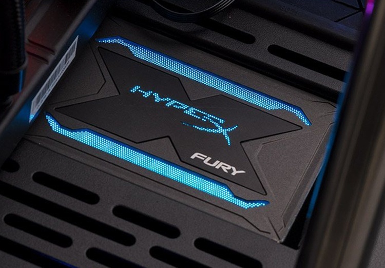 Накопители Kingston HyperX Fury RGB SSD снабжены подсветкой