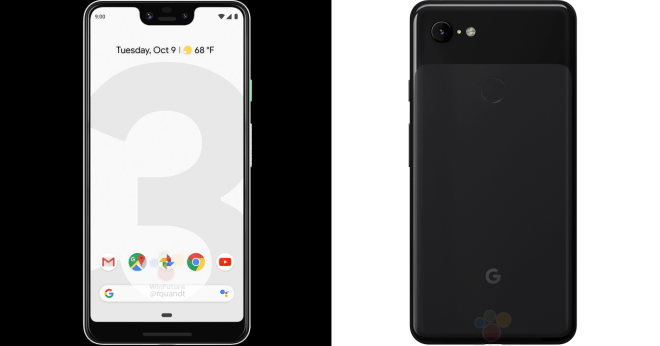 Google Pixel 3 и Pixel 3 XL показали на новых рендерах