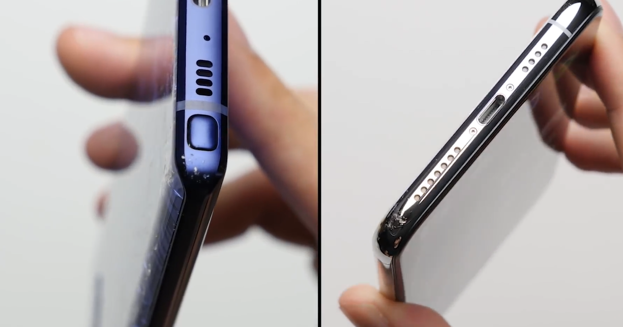 iPhone XS Max против Galaxy Note9: дроп-тест