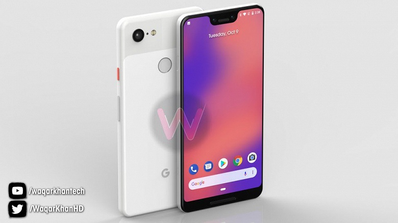 Смартфон Google Pixel 3 XL показали в белом, мятном и чёрном корпусах со всех сторон