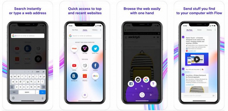 Выпущен браузер Opera Touch для iPhone и iPad