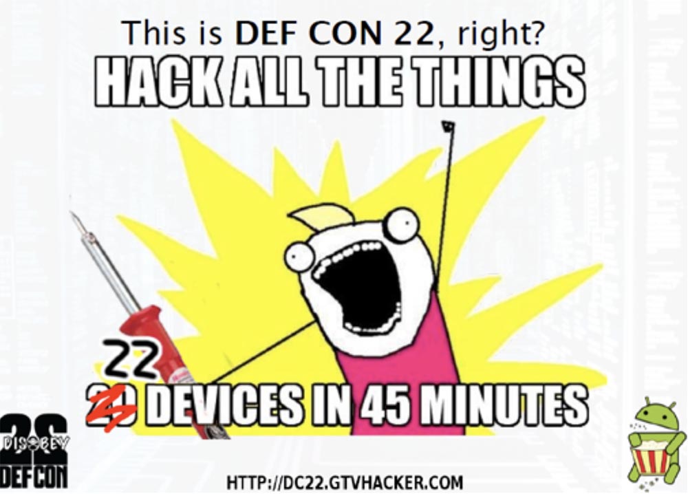 Конференция DEFCON 22. Группа GTVHacker. Взламываем всё: 20 устройств за 45 минут. Часть 2 - 14
