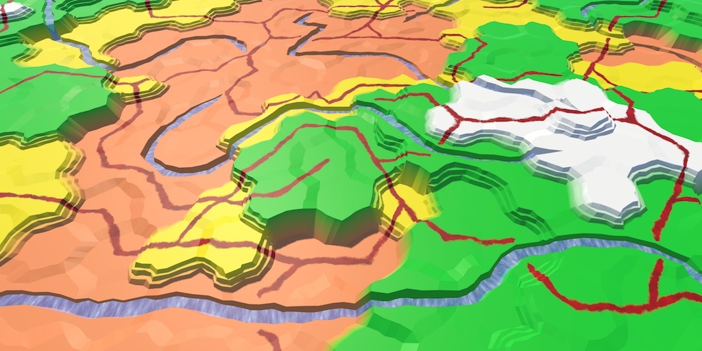 Карты из шестиугольников в Unity: неровности, реки и дороги - 122