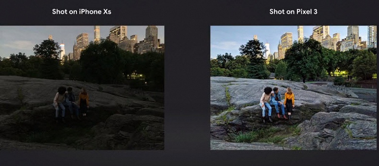 Google утверждает, что камера Pixel 3 значительно лучше, чем у iPhone XS 