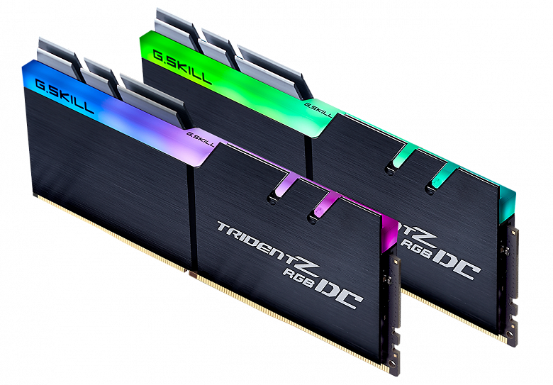 Наборы G.Skill Trident Z RGB DC включают два модуля памяти DDR4 объемом по 32 ГБ