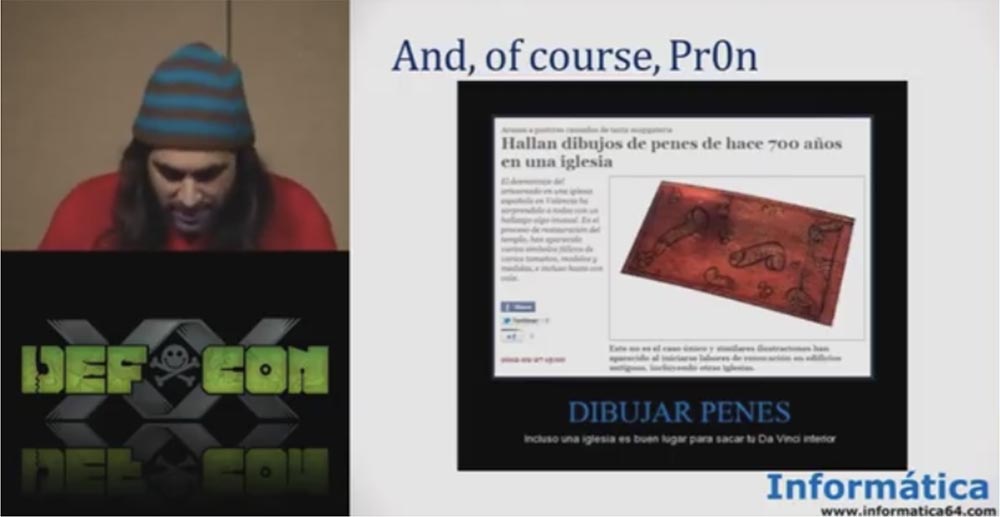 Конференция DEFCON 20. Как поиметь плохих парней (и мафию) с помощью JavaScript ботнета. Часть 2 - 10 Конференция DEFCON 20. Как поиметь плохих парней (и мафию) с помощью JavaScript ботнета. Часть 2 - 10