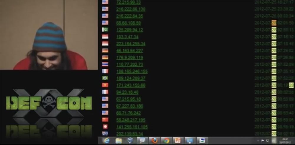 Конференция DEFCON 20. Как поиметь плохих парней (и мафию) с помощью JavaScript ботнета. Часть 2 - 13 Конференция DEFCON 20. Как поиметь плохих парней (и мафию) с помощью JavaScript ботнета. Часть 2 - 13