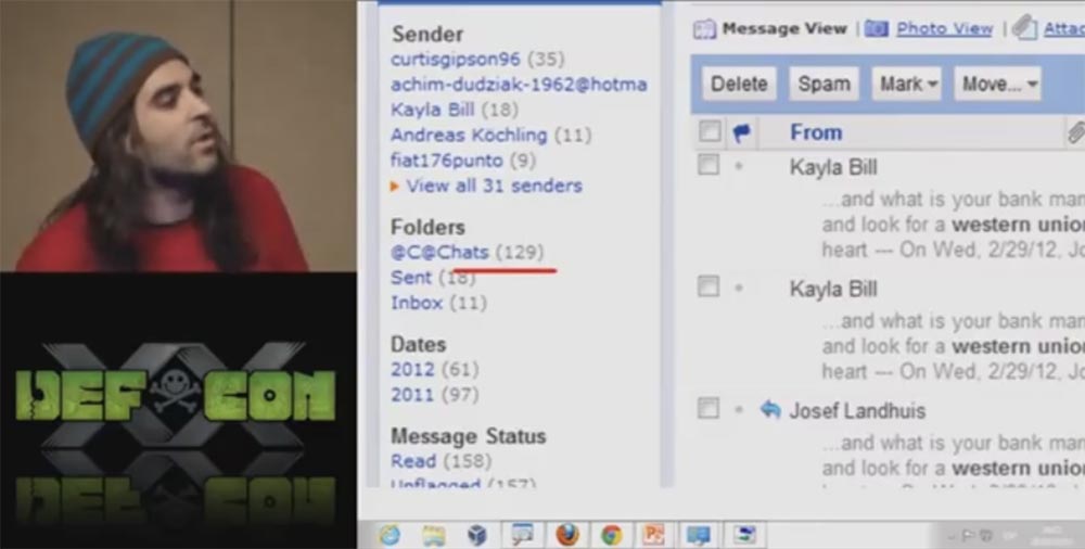 Конференция DEFCON 20. Как поиметь плохих парней (и мафию) с помощью JavaScript ботнета. Часть 2 - 2 Конференция DEFCON 20. Как поиметь плохих парней (и мафию) с помощью JavaScript ботнета. Часть 2 - 2