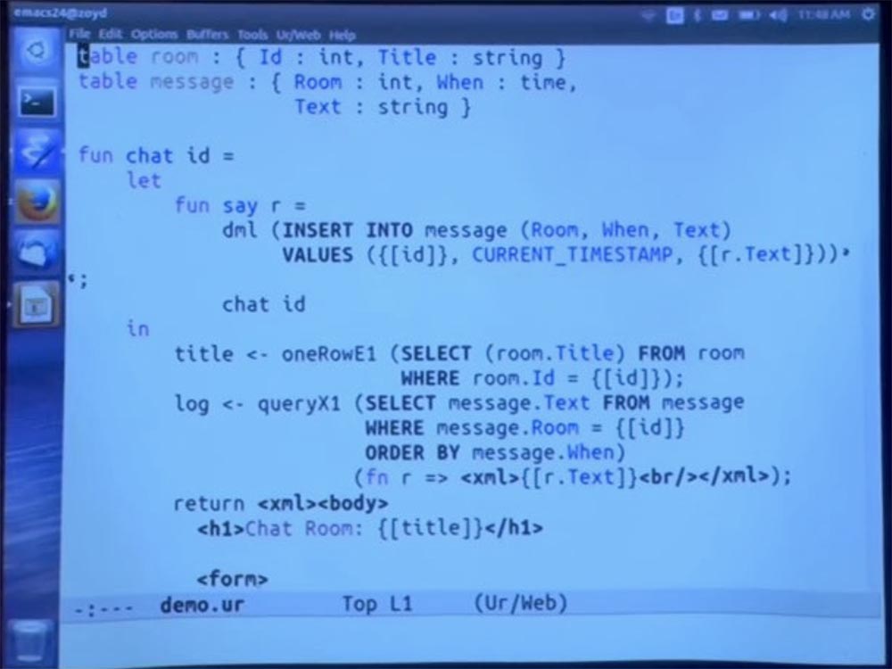 Курс MIT «Безопасность компьютерных систем». Лекция 11: «Язык программирования Ur-Web», часть 2 - 23