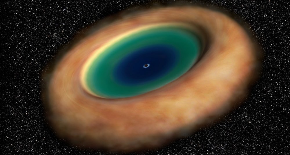 Первый качественный снимок газопылевого кольца вокруг черной дыры