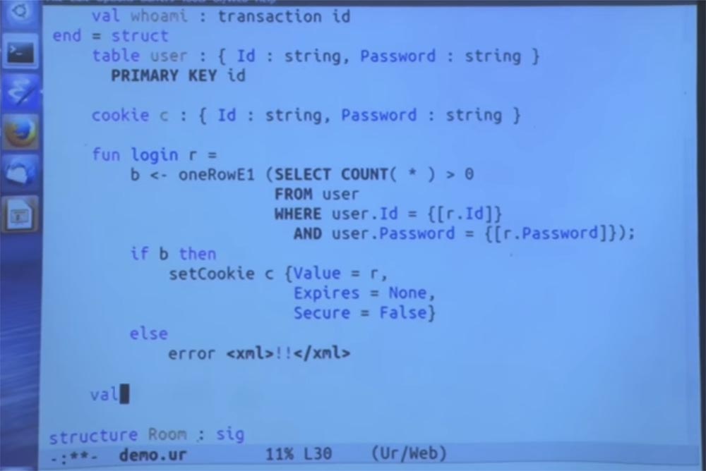 Курс MIT «Безопасность компьютерных систем». Лекция 11: «Язык программирования Ur-Web», часть 3 - 13