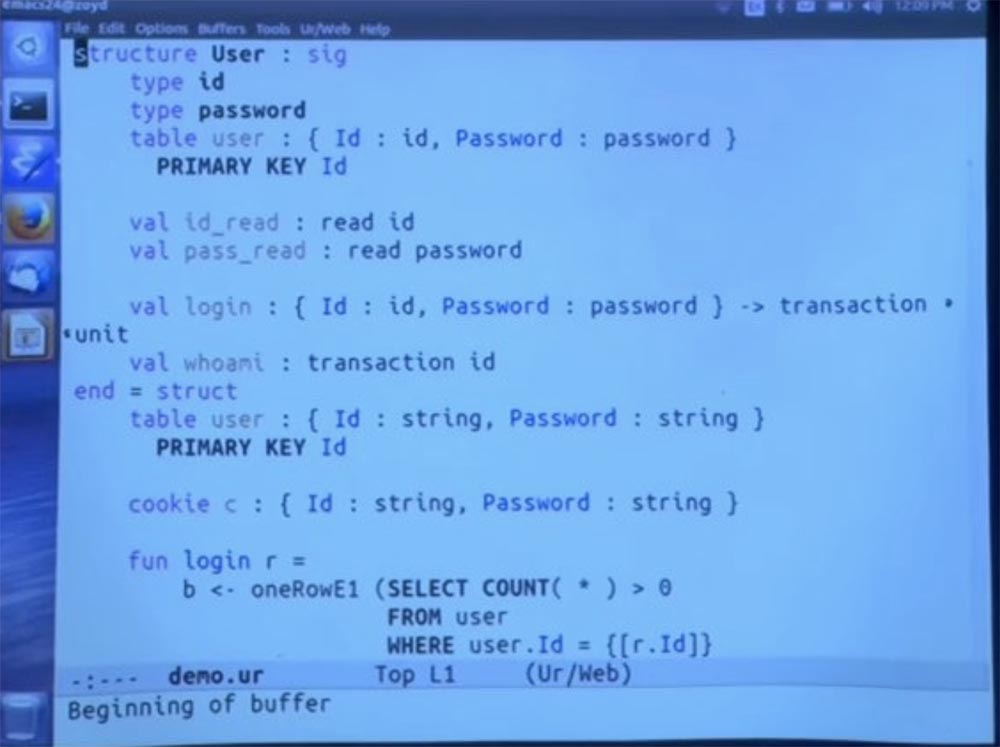 Курс MIT «Безопасность компьютерных систем». Лекция 11: «Язык программирования Ur-Web», часть 3 - 15