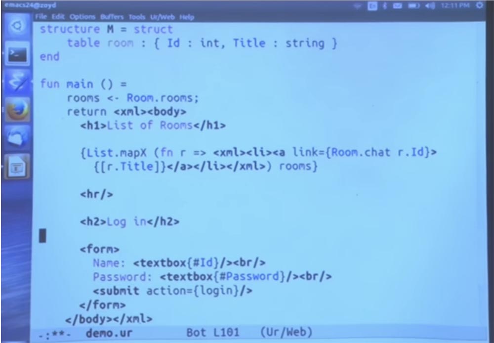 Курс MIT «Безопасность компьютерных систем». Лекция 11: «Язык программирования Ur-Web», часть 3 - 16 Курс MIT «Безопасность компьютерных систем». Лекция 11: «Язык программирования Ur-Web», часть 3 - 16