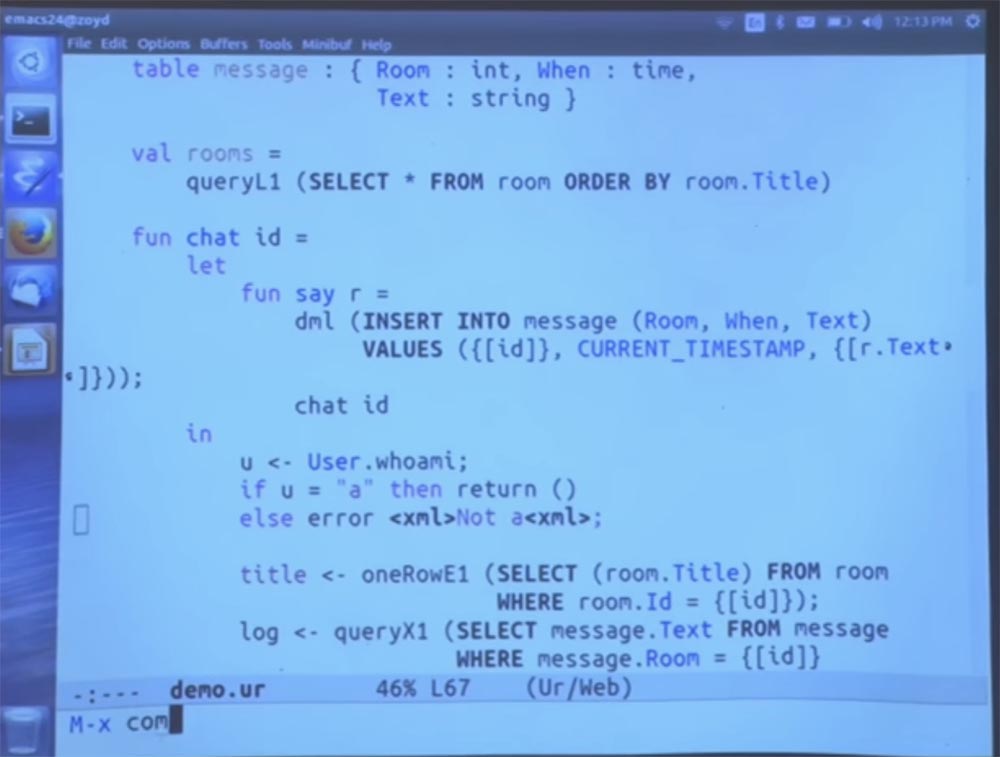 Курс MIT «Безопасность компьютерных систем». Лекция 11: «Язык программирования Ur-Web», часть 3 - 23