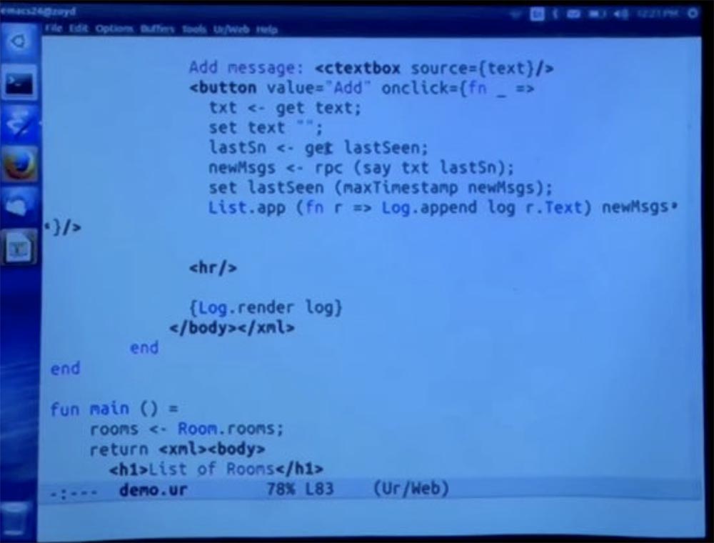 Курс MIT «Безопасность компьютерных систем». Лекция 11: «Язык программирования Ur-Web», часть 3 - 31