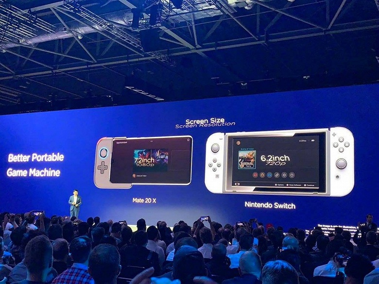 Huawei считает, что её игровой смартфон Mate 20X лучше приставки Nintendo Switch