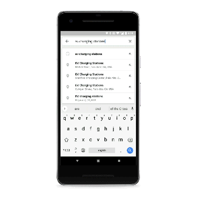 Сервис Google Maps теперь отображает ближайшие зарядные станции для электромобилей