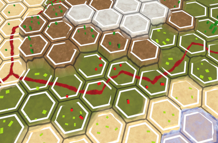 Карты из шестиугольников в Unity: поиск пути, отряды игрока, анимации - 6