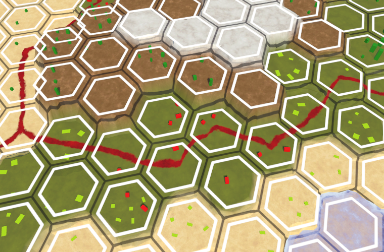 Карты из шестиугольников в Unity: поиск пути, отряды игрока, анимации - 9