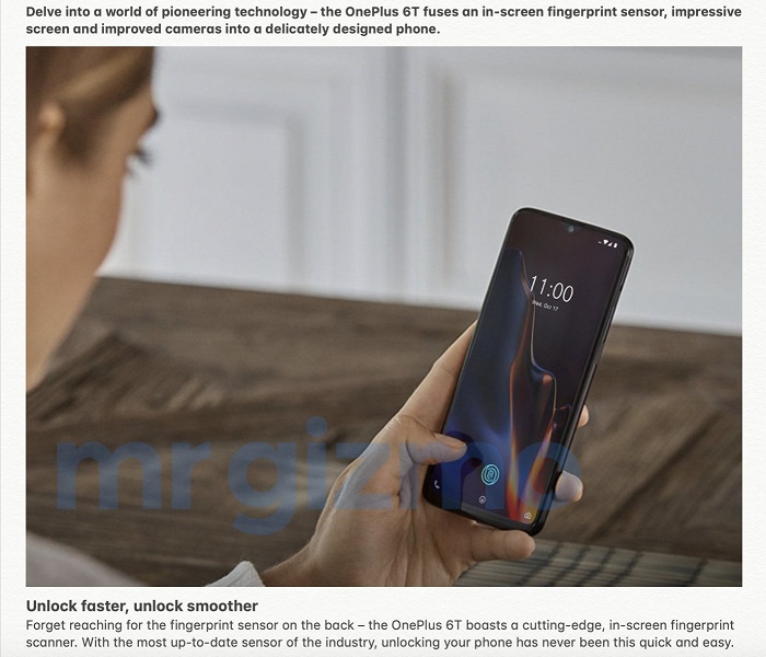 Флагманский смартфон OnePlus 6T полностью рассекречен за несколько дней до анонса