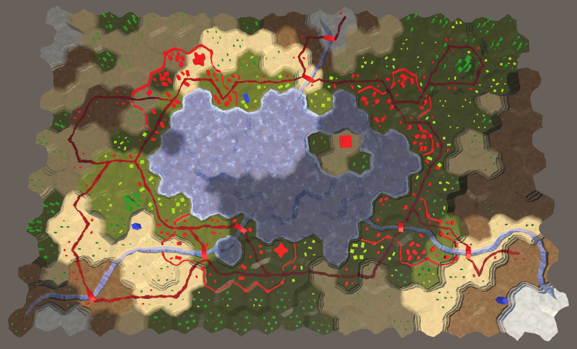 Карты из шестиугольников в Unity: туман войны, исследование карты, процедурная генерация - 12