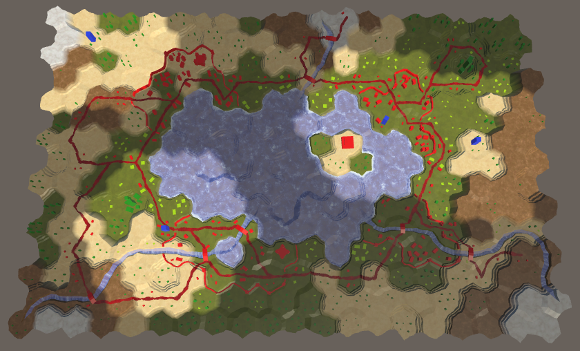 Карты из шестиугольников в Unity: туман войны, исследование карты, процедурная генерация - 16