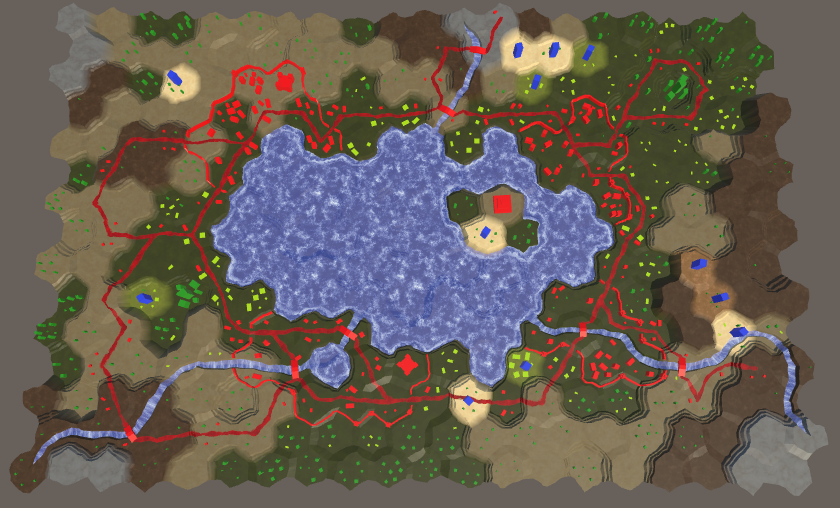 Карты из шестиугольников в Unity: туман войны, исследование карты, процедурная генерация - 7