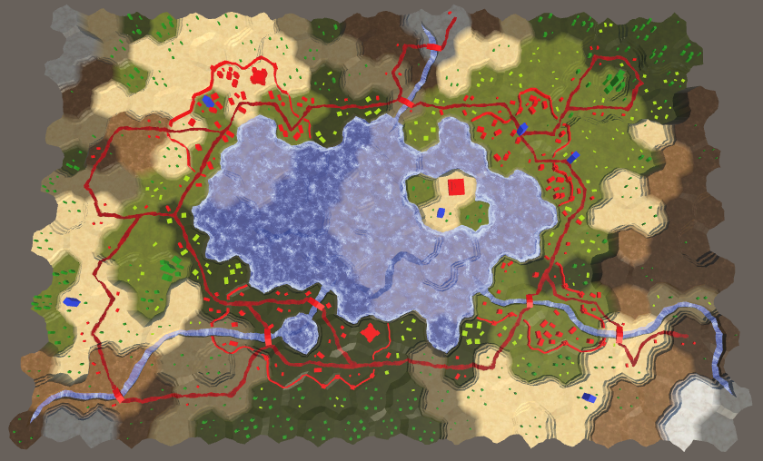 Карты из шестиугольников в Unity: туман войны, исследование карты, процедурная генерация - 8