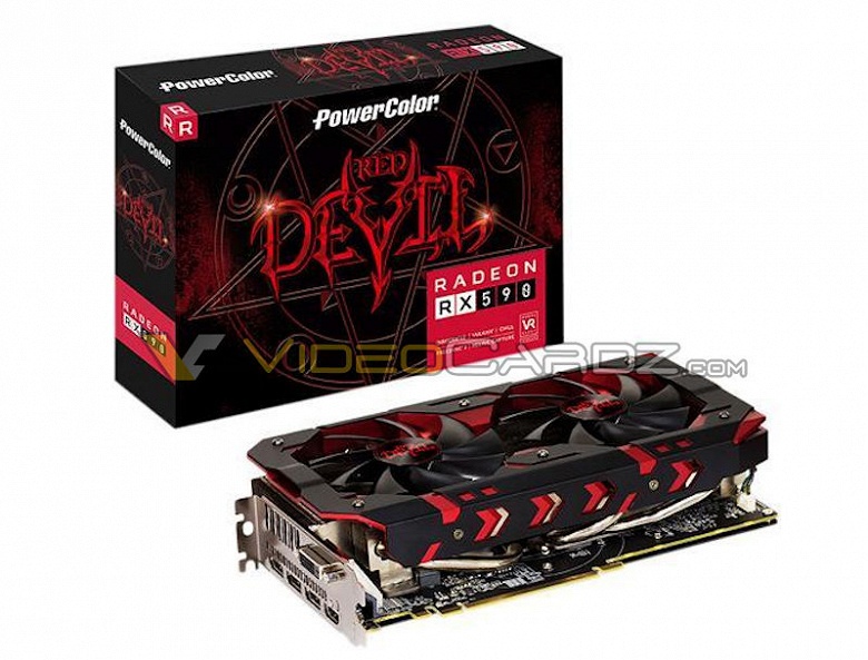 Появилось официальное изображение видеокарты PowerColor Radeon RX 590 Red Devil