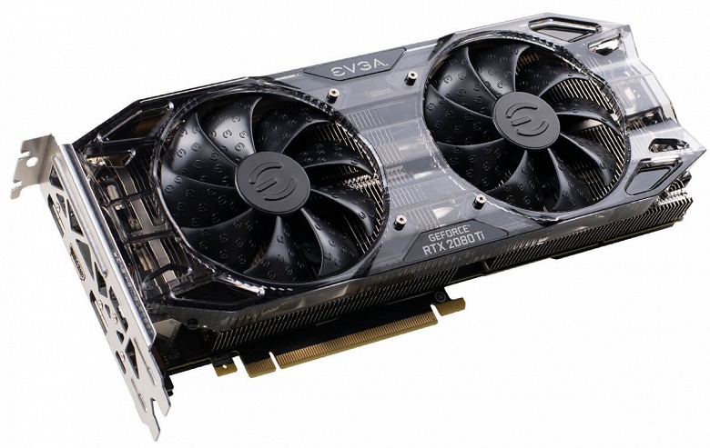 Представлена видеокарта EVGA GeForce RTX 2080 Ti Black Edition ценой $1000: частоты референсные, а кулер – нет