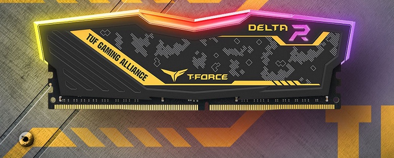 Накопители Team Delta S TUF Gaming RGB SSD и модули памяти Delta TUF Gaming RGB получили оформление бренда Asus TUF Gaming Alliance