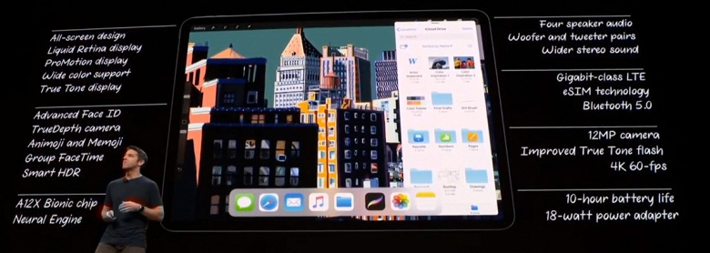 Представлены новые планшеты Apple iPad Pro: SoC A12X с 10 млрд транзисторов и до 1 ТБ флэш-памяти