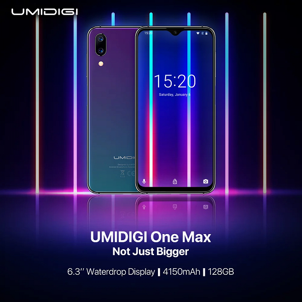 Смартфон Umidigi One Max получил емкий аккумулятор и градиентный окрас