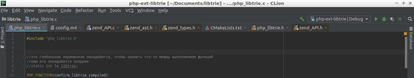 Как сделать расширение на PHP7 сложнее, чем «hello, world», и не стать красноглазиком. Часть 1 - 5