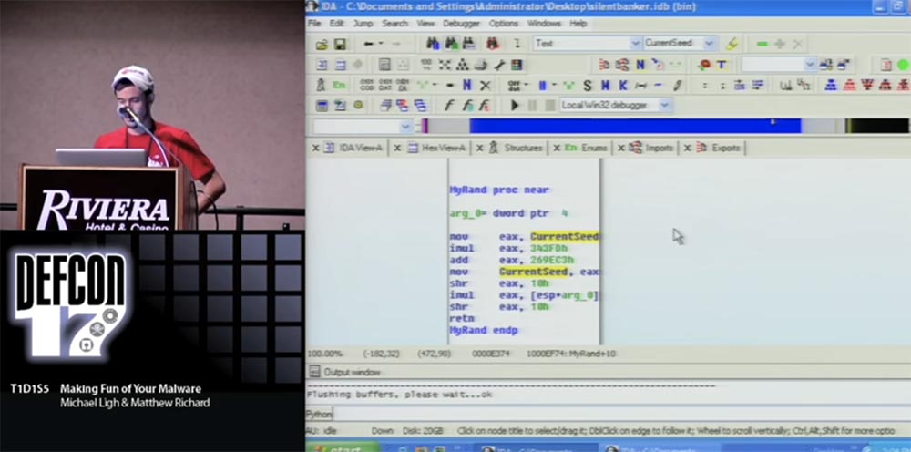 Конференция DEFCON 17. Посмеёмся над вашими вирусами! Часть 1 - 4
