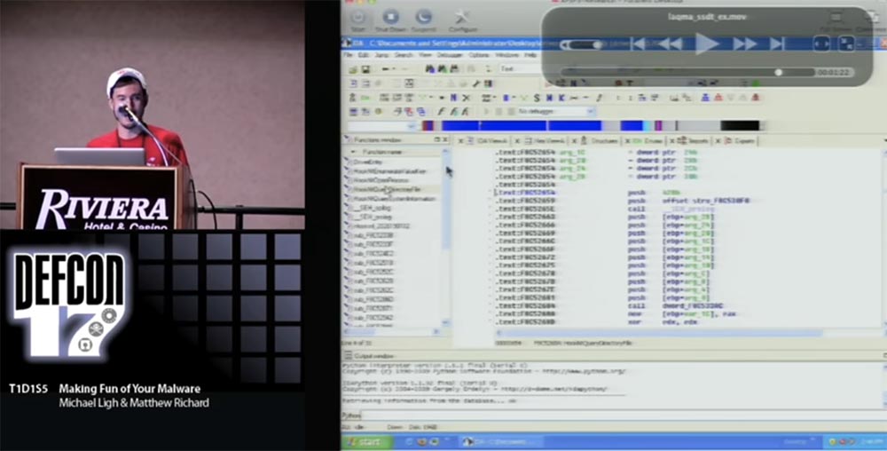 Конференция DEFCON 17. Посмеёмся над вашими вирусами! Часть 2 - 22