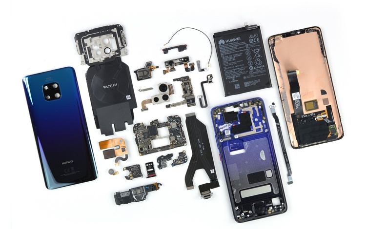 Вскрытие Huawei Mate 20 Pro: смартфон обладает посредственной ремонтопригодностью