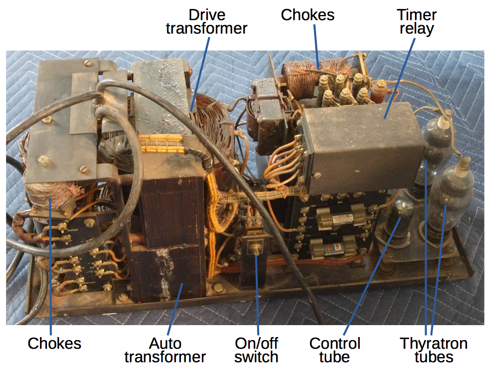 Импульсный блок питания для телетайпа из 1940х (со светящимися ртутными тиратронами!) - 6 Импульсный блок питания для телетайпа из 1940х (со светящимися ртутными тиратронами!) - 6