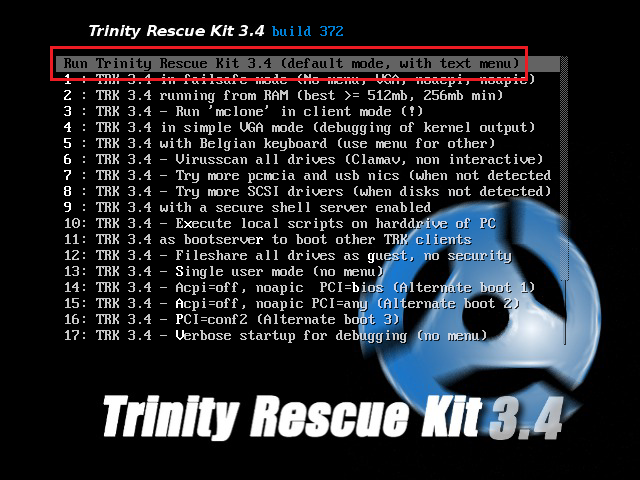 Новая статья: Как сбросить пароль Windows 10 (1803): Trinity Rescue Kit