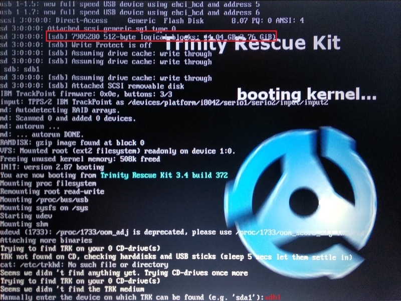 Новая статья: Как сбросить пароль Windows 10 (1803): Trinity Rescue Kit