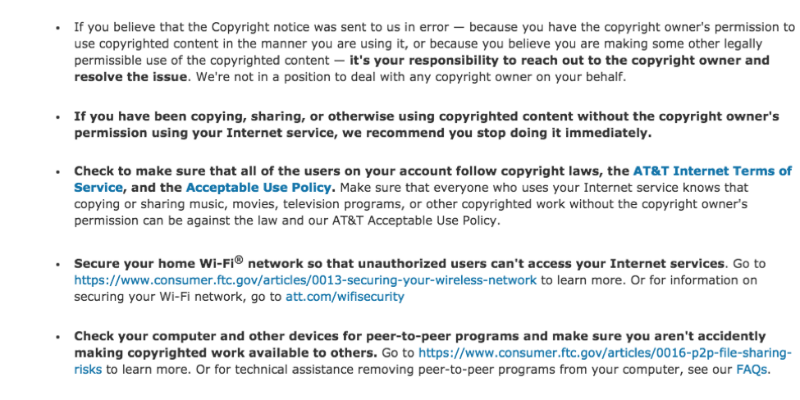 Провайдер AT&T стал крупнейшим правообладателем и начнет отключать от сети обвиненных в пиратстве пользователей - 2 Провайдер AT&T стал крупнейшим правообладателем и начнет отключать от сети обвиненных в пиратстве пользователей - 2