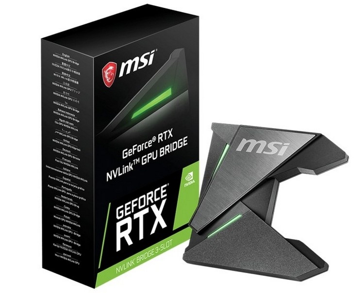 MSI представила свой собственный мостик NVLink для видеокарт GeForce RTX