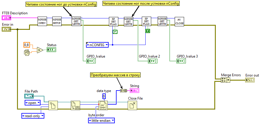 Пишем загрузчик ПЛИС в LabVIEW. Часть 2 - 37